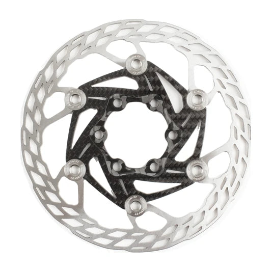 Carbon-Ti X-Rotor SteelCarbon 3 140 mm 6-bolt brake rotor, front.