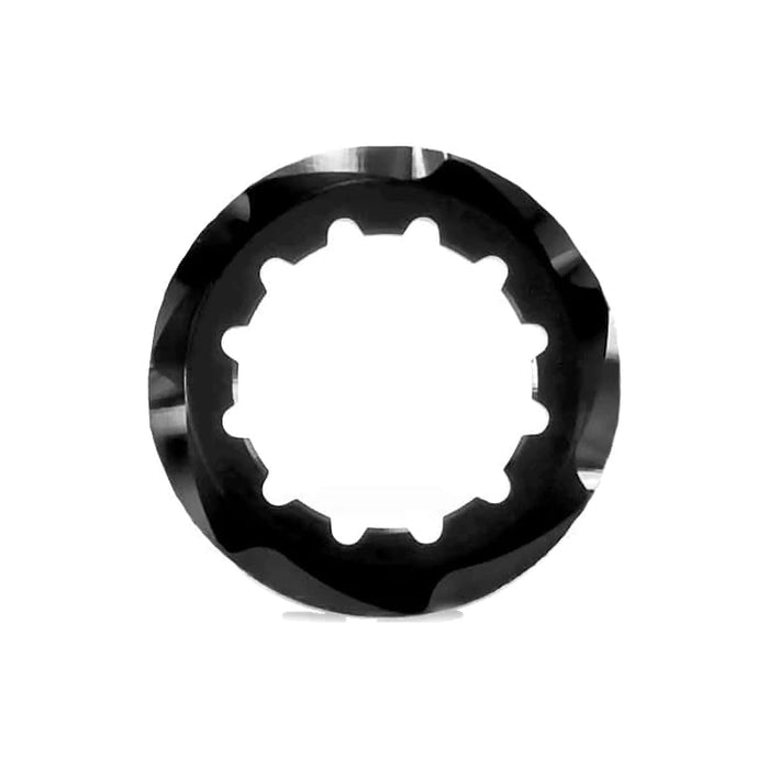 Garbaruk Cassette Lockring in Black, seen from above.