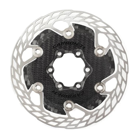 Carbon-Ti X-Rotor Aero 140 mm 6-bolt brake rotor, front.
