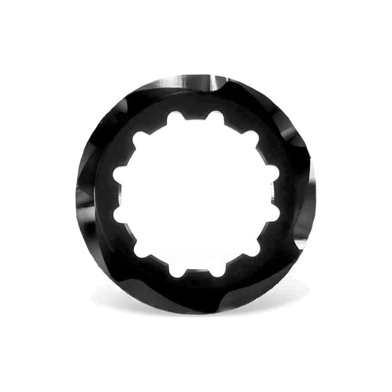 Garbaruk Cassette Lockring in Black, seen from above.
