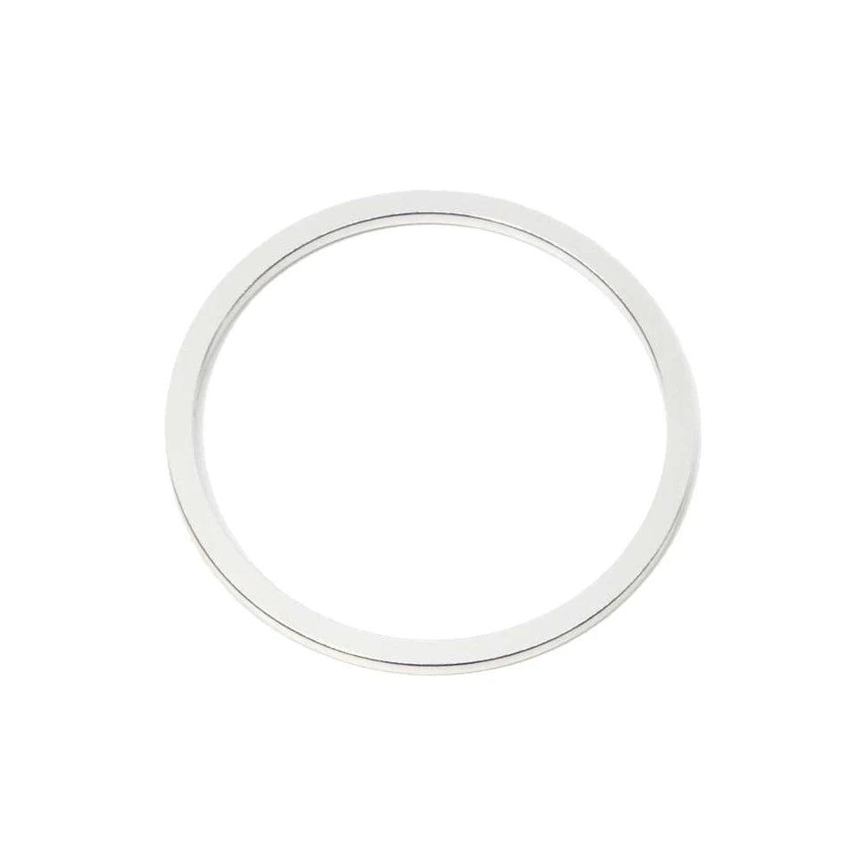 Garbaruk Cassette Spacer, a thin silver ring, seen from above.