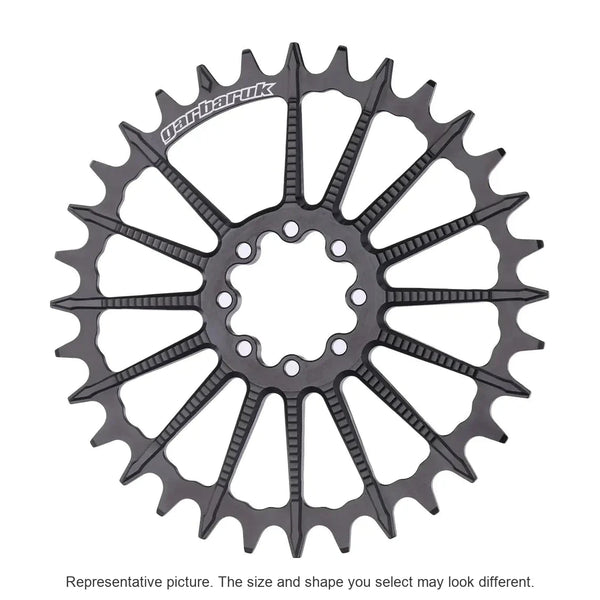 Garbaruk DM MTB Chainring for SRAM 8-Bolt in Black alternate angle