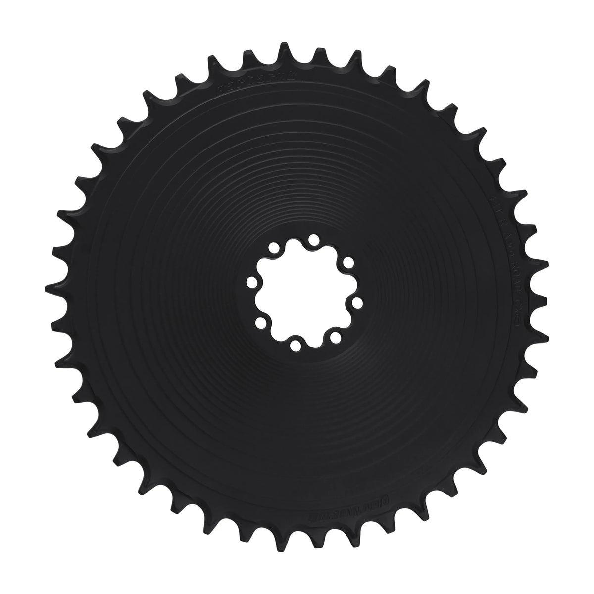 Garbaruk DM Road AERO Chainring for SRAM 8-Bolt in Matte Black, round 42T ring