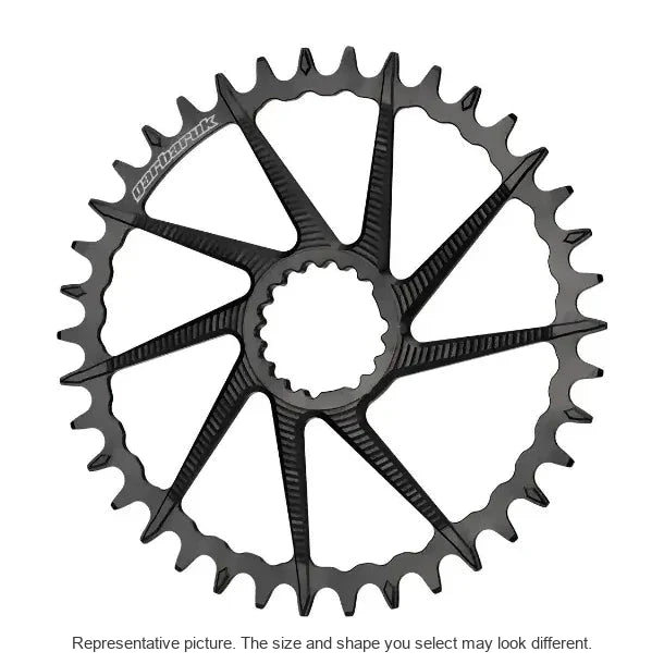 Garbaruk DM Road/Gravel Chainring for Garbaruk in Black, round shape