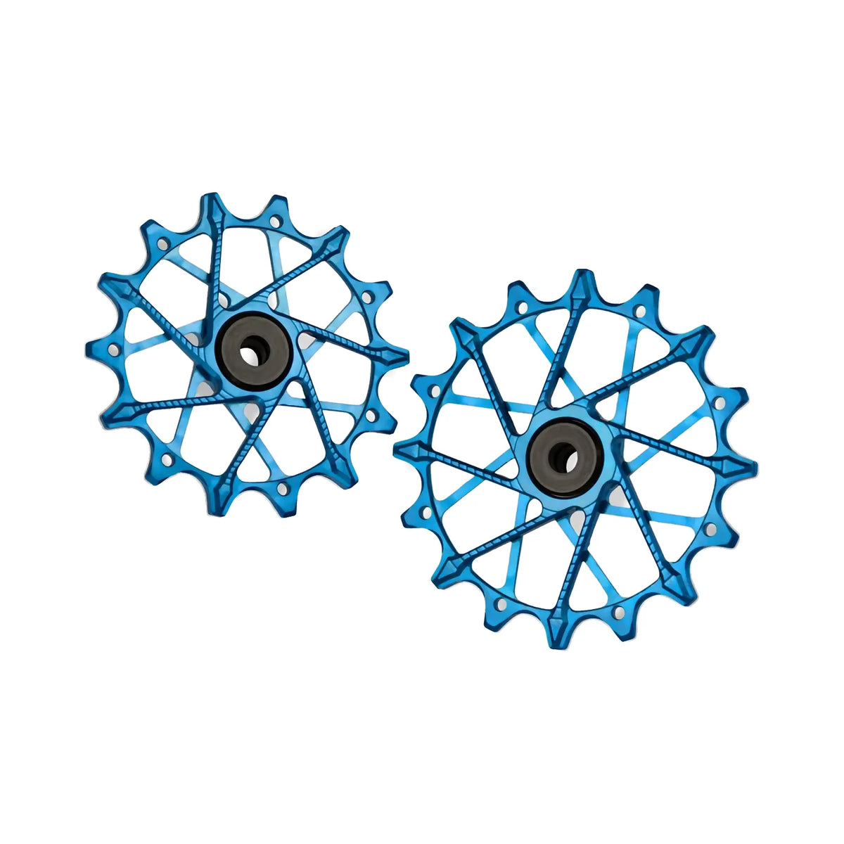 Garbaruk Rear Derailleur Pulleys for SRAM XPLR 13-Speed in Blue, hero view