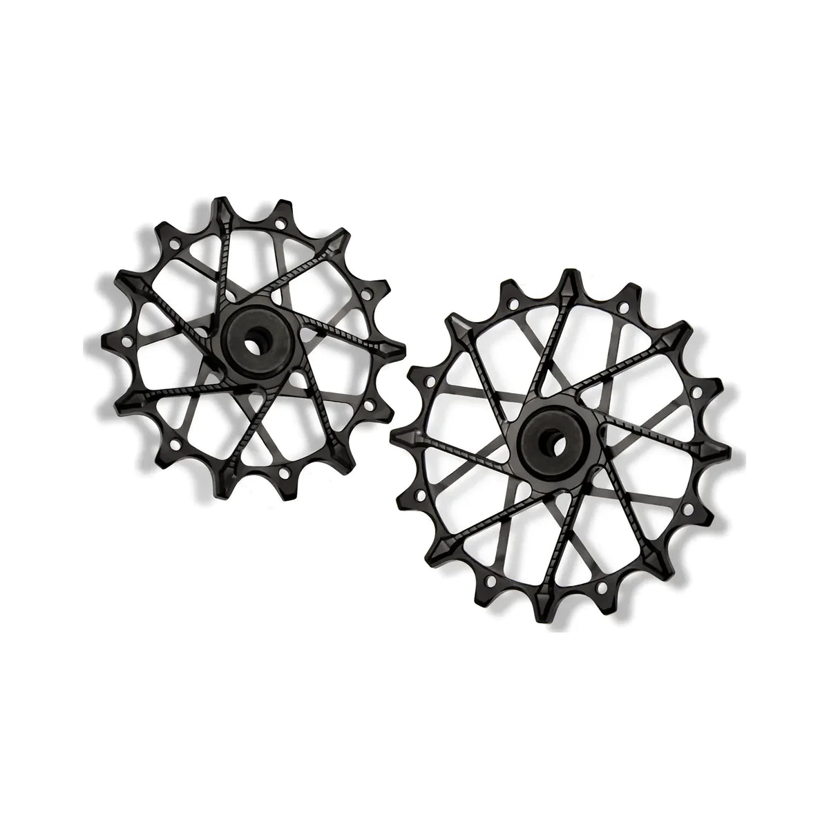 Garbaruk rear derailleur pulleys for SRAM XPLR 13-speed, in black.