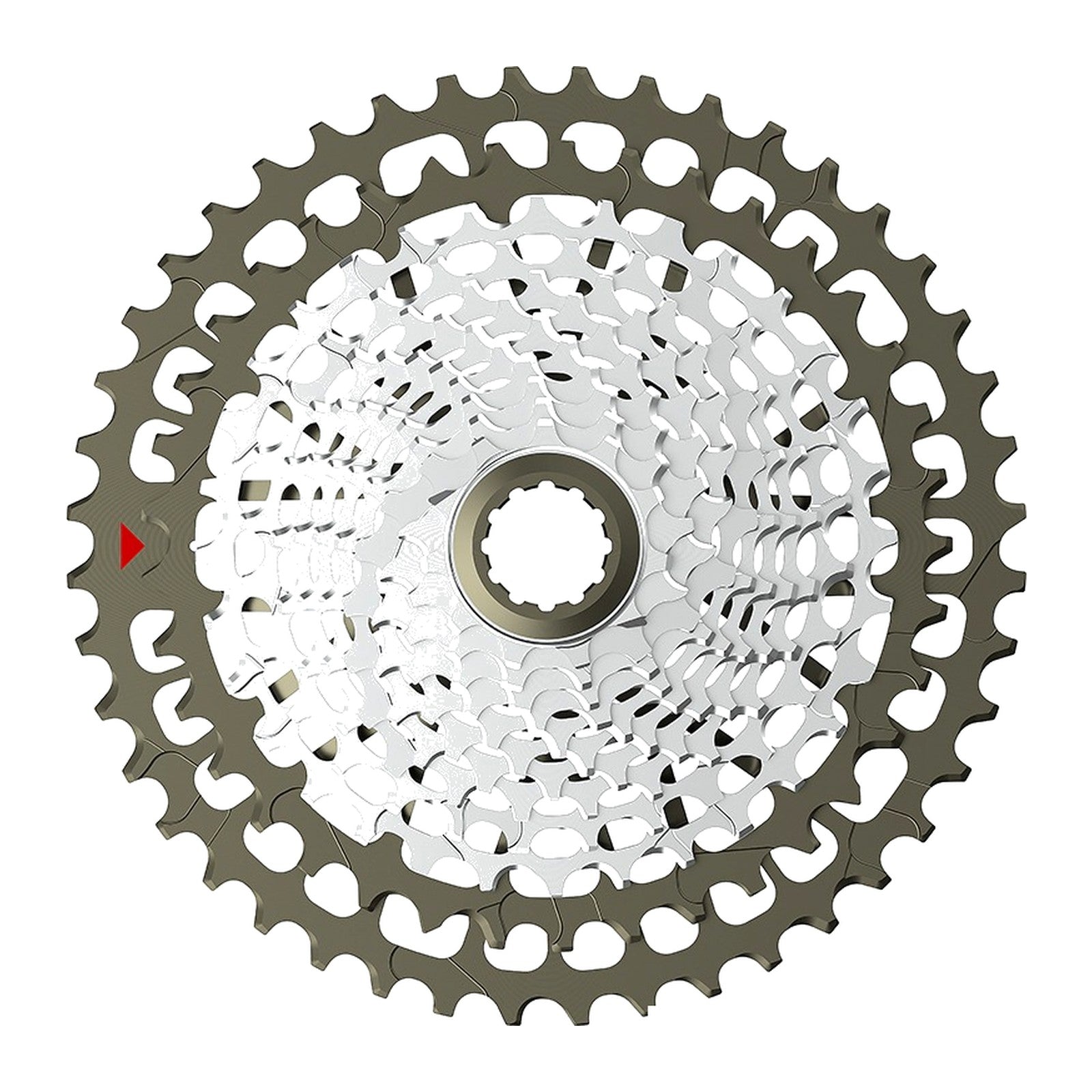 Ingrid 12-speed 44T11 cassette, 11-44T, hard-anodized aluminium and steel cogs