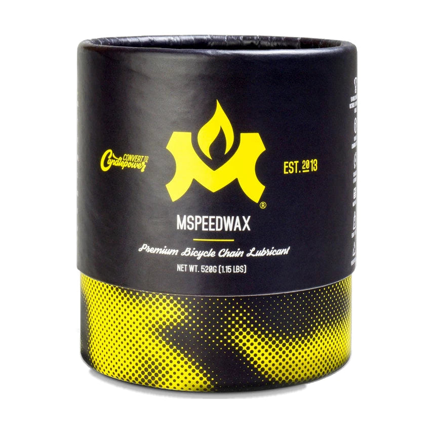 MSPEEDWAX Hot-Melt Chain Wax, 520 g container, front.