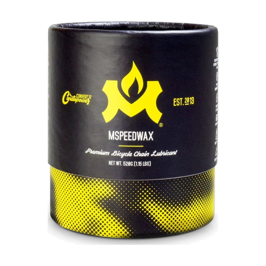 MSPEEDWAX Hot-Melt Chain Wax, 520 g container, front.