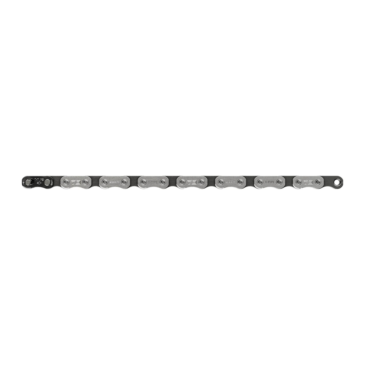 SRAM Eagle 70 Transmission Flattop Chain, 126 links, in grey and black.