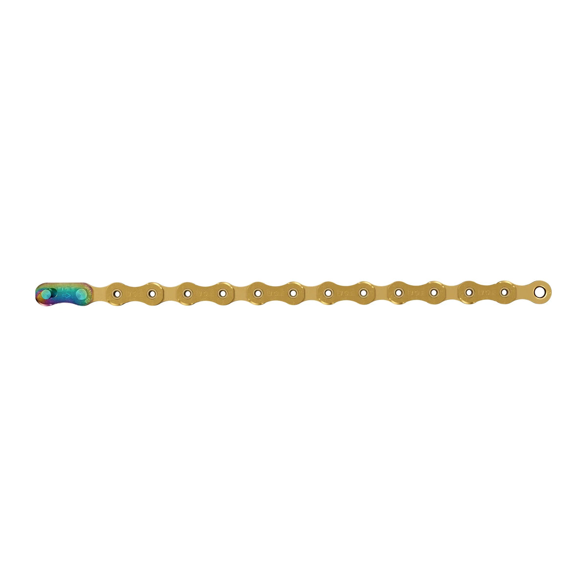 SRAM XX1 Eagle Hollow Pin Chain, 126 links, in gold.